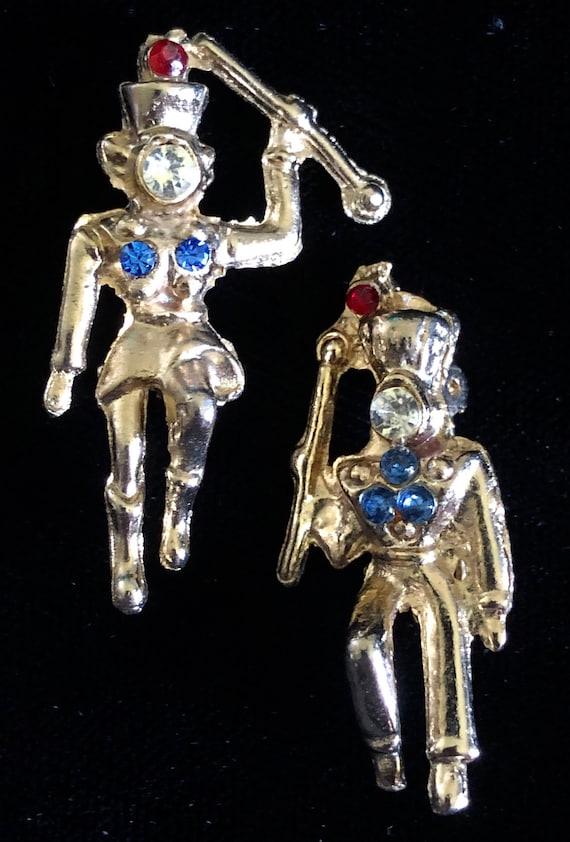 Vintage Rhinestone Drum Major and Majorette Scatte