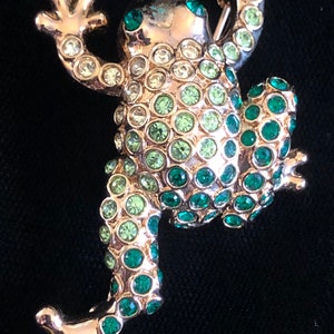 Frog Pin with Crystals – Giavan
