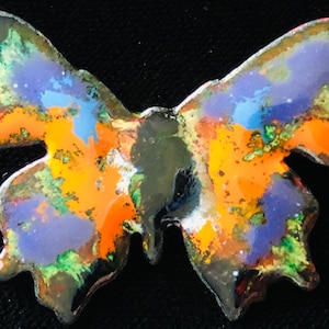 Vintage Enameled Butterfly Pin Brooch