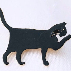 Vintage MFA Boston BLACK CAT Figural Pin~Puss in Boots~Walter Crane Adaption~Rare