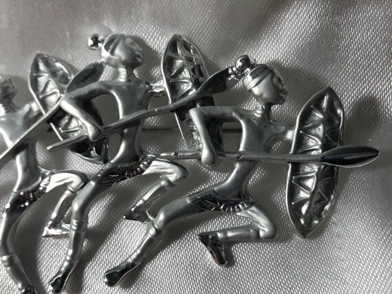 Vintage Zulu Warriors with Shields and Spears Fig… - image 2