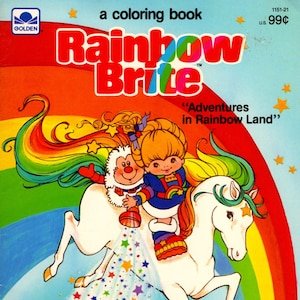 PDF 1984 Rainbow Brite: Adventures in Rainbow Land Ausmalbuchseiten- ganzes Buch 70 Seiten