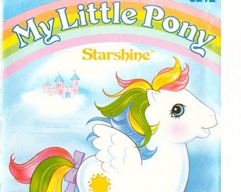 PDF file My Little Pony vintage Butterick Starshine plush pattern PDF scan