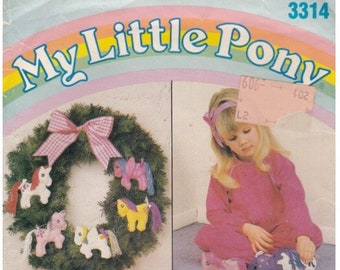 PDF file My Little Pony vintage Butterick ornament / small plush pattern PDF scan