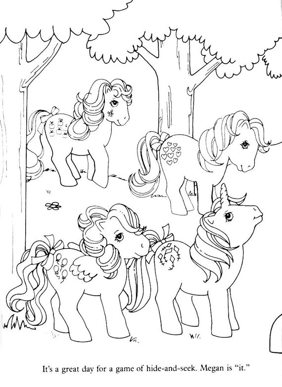 Pdf File My Little Pony Vintage Coloring Book Pdf Scan Etsy