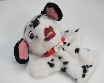 Disney 101 Dalmatians Dalmatian Plush Hand Puppet White Black Spots mattel