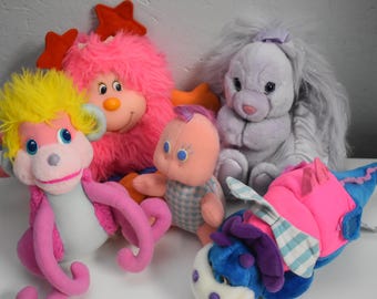 PICK ONE!  Vintage plush- Rainbow Brite Sprite, Mattel Hooks, Hasbro Be Mores, Topsy Turtle, Applause Lavendar Hare