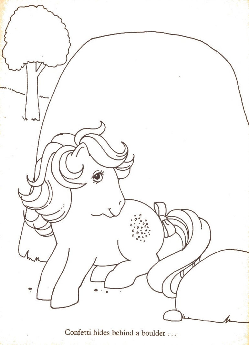 Download PDF file My Little Pony vintage coloring book PDF scan | Etsy