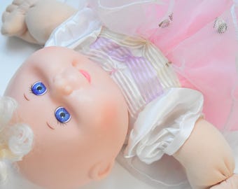Mattel 13" Cabbage Patch Kids doll 1995 pink dress Easter spring