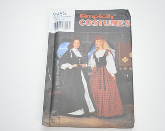 Simplicity 8855 Costume Outlander Scottish Highlander Sizes 6, 8, 10, 12