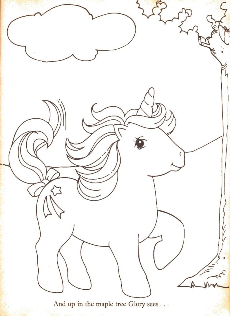 Download PDF file My Little Pony vintage coloring book PDF scan | Etsy