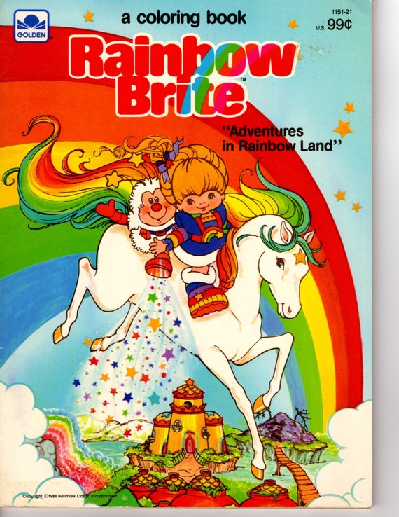 Download Pdf 1984 Rainbow Brite Adventures In Rainbow Land Color Book Etsy