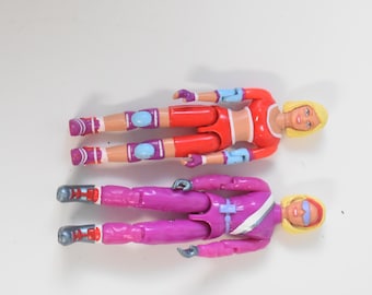 Vintage 1999 Lanard WOW Action Girls skier and skater