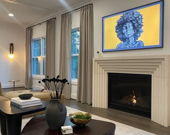 Contemporary Stone Fireplace surround