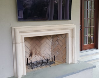 Modern Cast stone fireplace