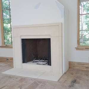 Contemporary Stone  fireplace