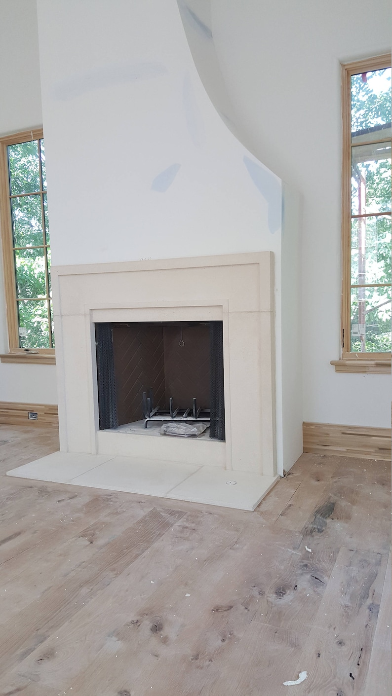 Contemporary Stone Fireplace