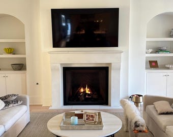 Stone fireplace surround