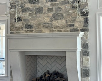 cast stone fireplace mantel