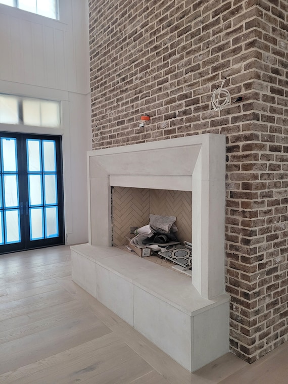 Cast Limestone Fireplace Surround Etsy