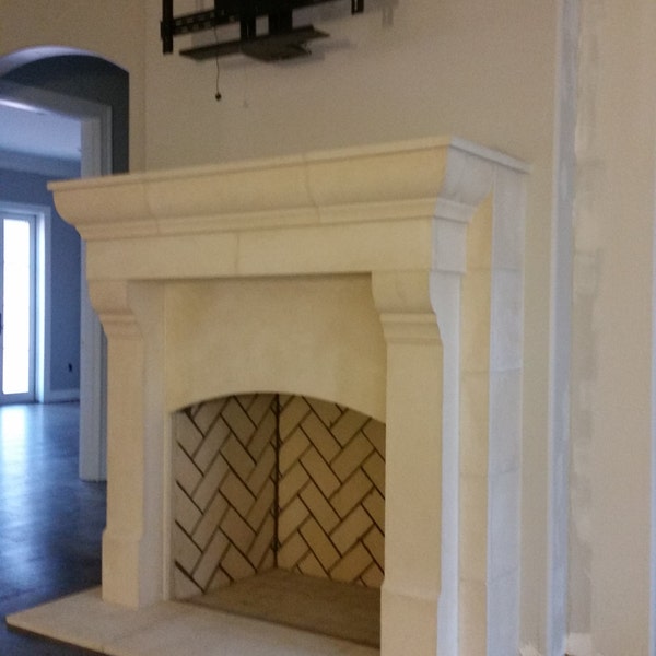 Limestone Fireplace Surround Etsy