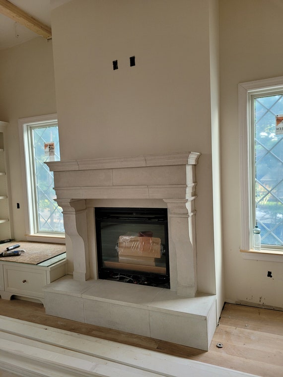Limestone Fireplace Hearth