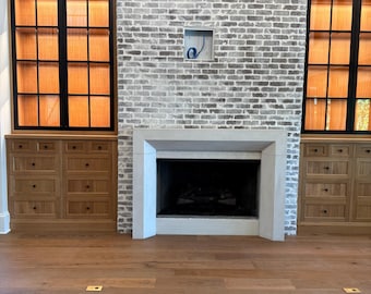 Contemporary Cast Stone Fireplace Mantel