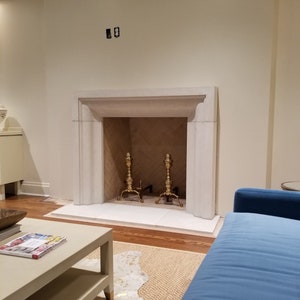 Chimenea de piedra caliza de fundición Surround | Etsy