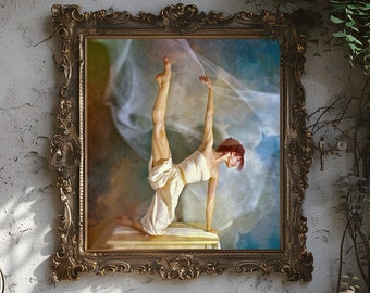 Ballerina Dancer Portrait Fine Art Print – Feminine Fantasy Wall Decor