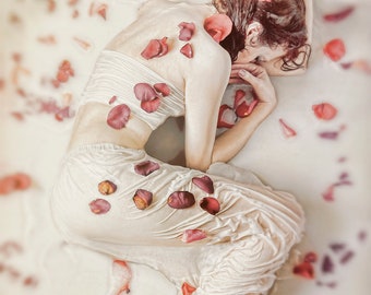 Feminine Emotive Photographic Art Print-Conceptual Photo print-Cottage-Farmhouse Decor-Ethereal Wall Decor-Rebirth-Womb-Free Shipping