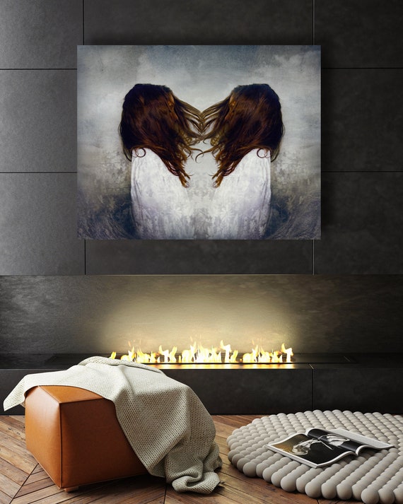 Surreal Gemini Fantasy Portrait Wall Art Conceptual Gothic Art Etsy