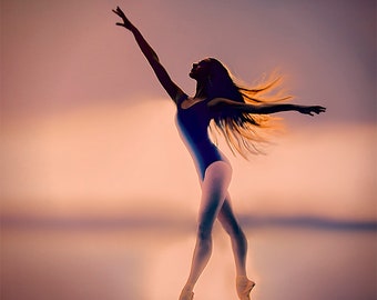 Ballerina Dancer Fine Art Print: Backlit Stage Portrait, Ballet Lover Wall Decor