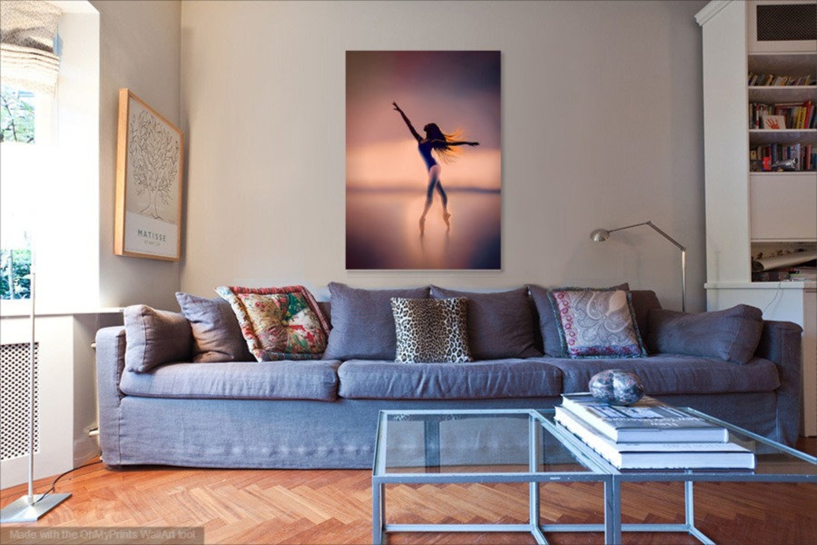 ballerina art-girls room art-ballet wall art-dancer-nursery decor-free shipping-ballerina decor-for ballet lovers-ballet fine ar