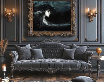 Gothic Portrait Art Print, Dark Brooding, Fine Art Photography