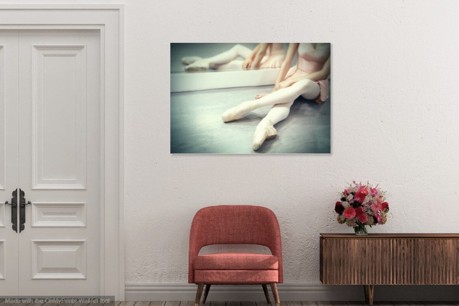 ballerina art, ballet wall art, dance wall art, ballet decor, dorm room decor, girl's room decor, pointe shoe art, ballet sh