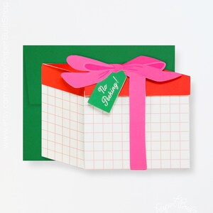 Biglietto regalo per le feste, biglietto di Natale unico, senza sbirciare, biglietto di auguri con finestra, biglietto di auguri per le feste, biglietto di auguri fustellato festivo