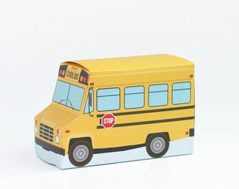 School Bus Gift Card Holder, Back to School Occasion Bin, Teacher Appreciation Gift Box, School Party Supply, Make Your Own School Bus Favor