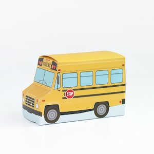 Portatarjetas de regalo para autobús escolar, contenedor para ocasiones de regreso a clases, caja de regalo de agradecimiento para maestros, material para fiestas escolares, cree su propio obsequio de autobús escolar