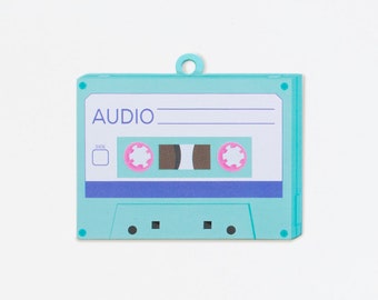 Cassette Tape Favor Tag, Set of 8, Mixed Tape Gift Tag, I love the 80s Present Tag, Die-cut Gift Tag