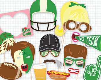Football Photo Booth Props, Game Day Party (PDF Download)