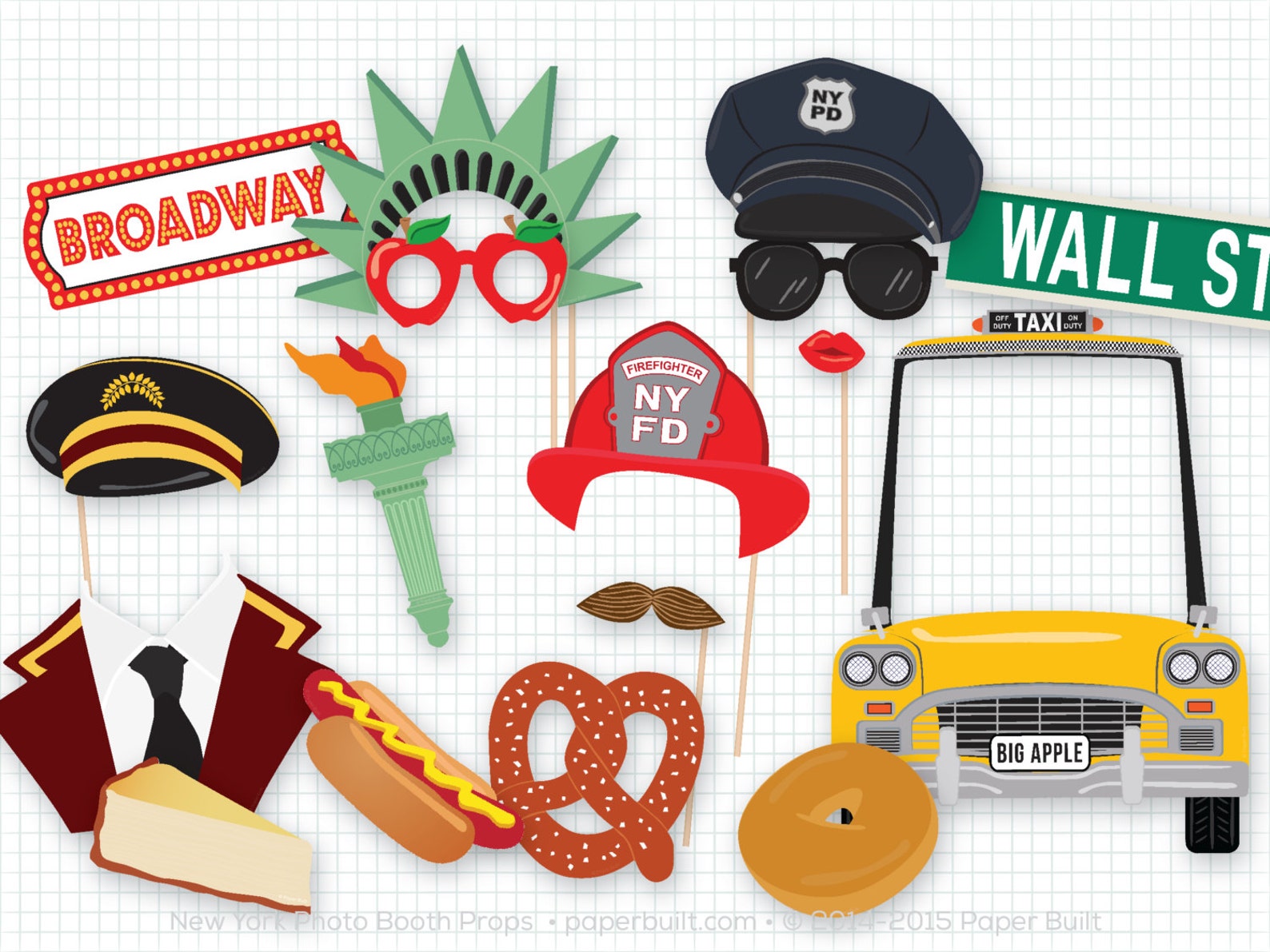 New York Photo Booth Props Photobooth Prop New York City - Etsy