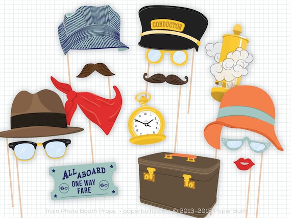 Train Birthday Party, Photo Booth Props, Train Party, Photobooth Props, Decor, Railroad Railway, All Aboard, Train Conductor, Choo Choo Im 2 Il_570xn