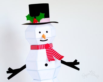 Advent Calendar Snowman, Holiday Decor, Christmas Decor, Holiday DIY, 3D Sculpture, Treat Box, Holiday Decor, Centerpiece, Frosty, Festive