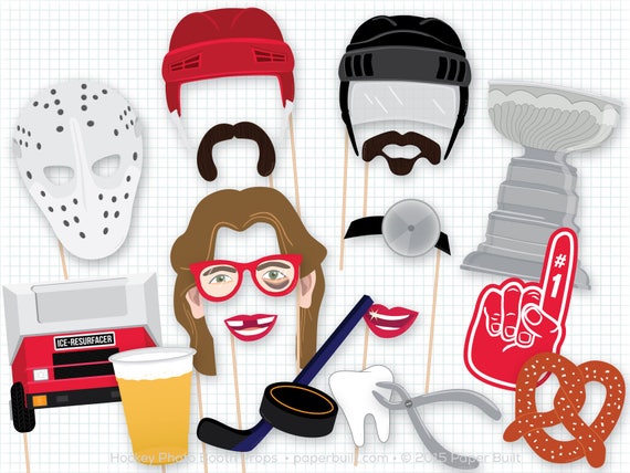 Hockey Photo Booth Props, Photobooth Props, Hockey Decor, Hockey Mom, Hockey Fan, Puck, Hockey Stick, I Love Hockey, League Champion, Helmet Il_570xn