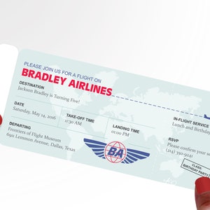 Faire-part de billet d'avion pour fête d'anniversaire d'avion moderne, Faire-part carte d'embarquement, Faire-part de billet d'avion bricolage, Baby shower, Retraite de pilote