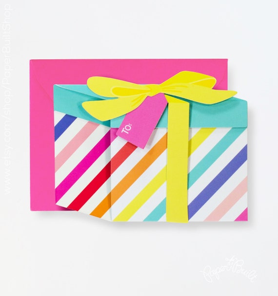 Happy Birthday Gift Card Holder, Gift Card Present, Unique Birthday Card, Happy Card, Special Birthday Present, Cheery Die-cut Birthday Card Il_570xn