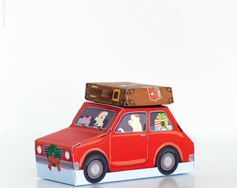 Interactieve geschenkdoos vakantieauto – cadeaukaarthouder | Nieuwe stijl | Exclusief op Etsy