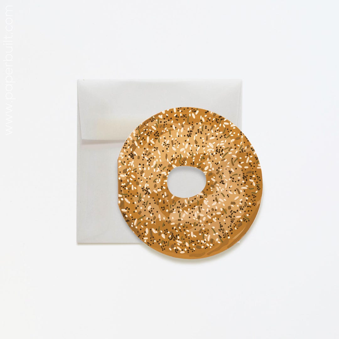 Everything Bagel Card – Funny Foodie Anniversary Greeting - Etsy