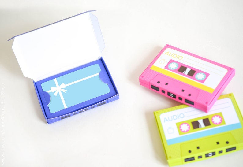 Cassette Tape Gift Card Holder 1980s 80s Mixed Tape Box Etsy