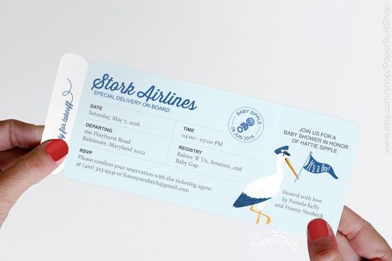 baby shower ticket invitations